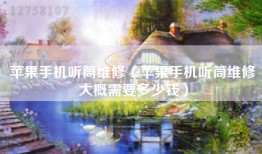 苹果手机听筒维修（苹果手机听筒维修大概需要多少钱）