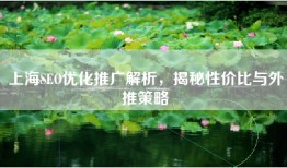 上海SEO优化推广解析，揭秘性价比与外推策略