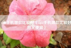 vivo手机哪款比较好（vivo手机哪款比较好用又便宜）