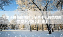 苹果手机高德地图（苹果手机高德地图定位不准怎么回事）