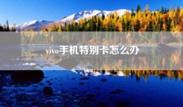 vivo手机特别卡怎么办