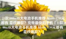 11款5000mAh大电池手机推荐 从699-1799元都有 喜欢哪款？充电最快的手机「11款5000mAh大电池手机推荐 从699-1799元都有 喜欢哪款？」