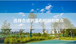 选择合适的发布时间和地点