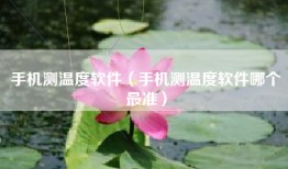 手机测温度软件（手机测温度软件哪个最准）