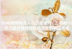SEO短视频网页入口引流技巧：1. 利用SEO技巧提升短视频网页流量的有效方法