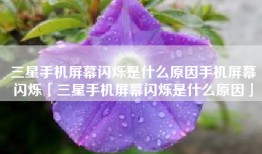 三星手机屏幕闪烁是什么原因手机屏幕闪烁「三星手机屏幕闪烁是什么原因」