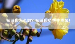 短链接怎么做？短链接免费生成器！