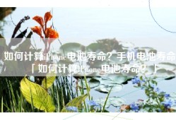 如何计算iPhone电池寿命？手机电池寿命「如何计算iPhone电池寿命？」