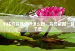 小红书竞品分析这么做，竞品数据一目了然！