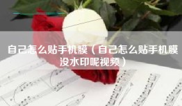 自己怎么贴手机膜（自己怎么贴手机膜没水印呢视频）