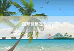 国际贸易怎么做？