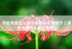 手机壳是怎么做出来的手机壳制作「手机壳是怎么做出来的」
