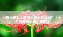 手机壳是怎么做出来的手机壳制作「手机壳是怎么做出来的」