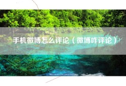 手机微博怎么评论（微博咋评论）