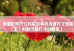 电脑屏幕尺寸对照表手机屏幕尺寸对照表「电脑屏幕尺寸对照表」
