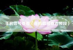 手机信号查看（手机信号查看频段）