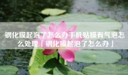 钢化膜起泡了怎么办手机贴膜有气泡怎么处理「钢化膜起泡了怎么办」