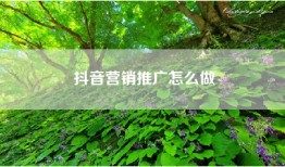 抖音营销推广怎么做