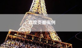 百度页面实例