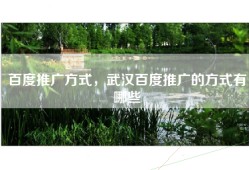 百度推广方式，武汉百度推广的方式有哪些