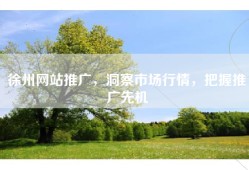 徐州网站推广，洞察市场行情，把握推广先机