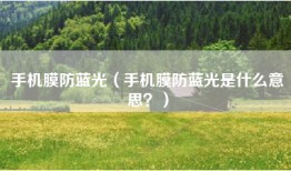手机膜防蓝光（手机膜防蓝光是什么意思？）