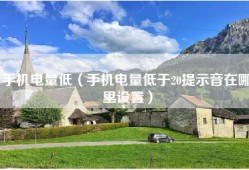 手机电量低（手机电量低于20提示音在哪里设置）