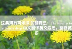这条河有两米深 的翻译是：The River is two meters deep 中文翻译英文意思，翻译英语