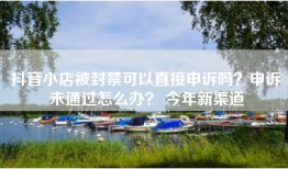 抖音小店被封禁可以直接申诉吗？申诉未通过怎么办？ 今年新渠道