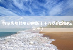 数据恢复精灵破解版（不收费的数据恢复王）