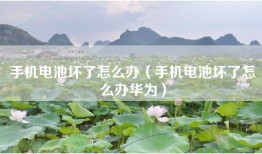 手机电池坏了怎么办（手机电池坏了怎么办华为）