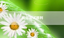 祝你面试顺利