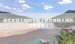 适合年轻人用的手机（适合年轻人用的手机壁纸）