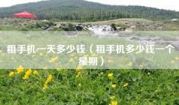 租手机一天多少钱（租手机多少钱一个星期）