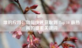 堆的应用：如何快速获取到 Top 10 最热闹的搜索关键词