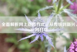 全面解析网上宣传方式，从传统到新兴，一网打尽