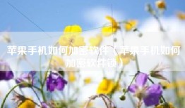 苹果手机如何加密软件（苹果手机如何加密软件锁）