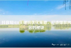 抖音短SEO关键词优化策略，打造爆款内容的秘诀