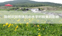 如何识别市场信心水平对股票的影响