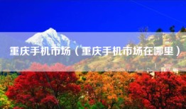 重庆手机市场（重庆手机市场在哪里）