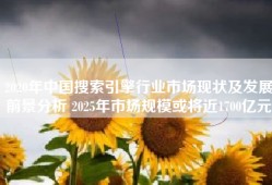 2020年中国搜索引擎行业市场现状及发展前景分析 2025年市场规模或将近1700亿元