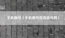 手机靓号（手机靓号在线选号网）