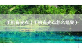 手机有光点（手机有光点怎么修复）