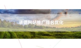 承德网站推广排名优化