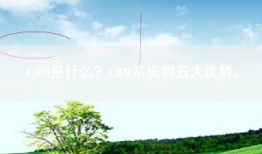 CRM是什么？CRM系统的五大优势。