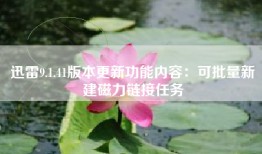迅雷9.1.41版本更新功能内容：可批量新建磁力链接任务