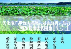 优化推广平台大揭秘，对比分析，助力精准营销选优平台