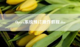 Opera系统预订操作教程.doc