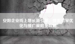 安阳企业线上增长新引擎，搜索引擎优化与推广策略全攻略