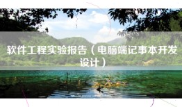 软件工程实验报告（电脑端记事本开发设计）